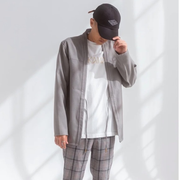 Noragi Jacket - AKASHI-KAMA Kimono Shirt - Picture 1 of 15